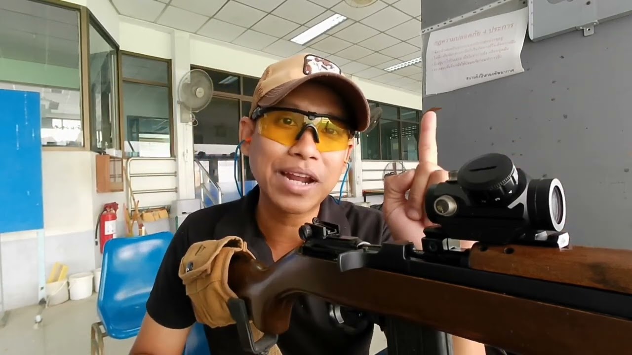 เอาM1-22carbineติดตั้งกล้องยิงเร็ว และฝึกซ้อมเพื่อไปแข่งขันกับพี่ๆสมาชิกที่สนามยิงปืนกองทัพอากาศ