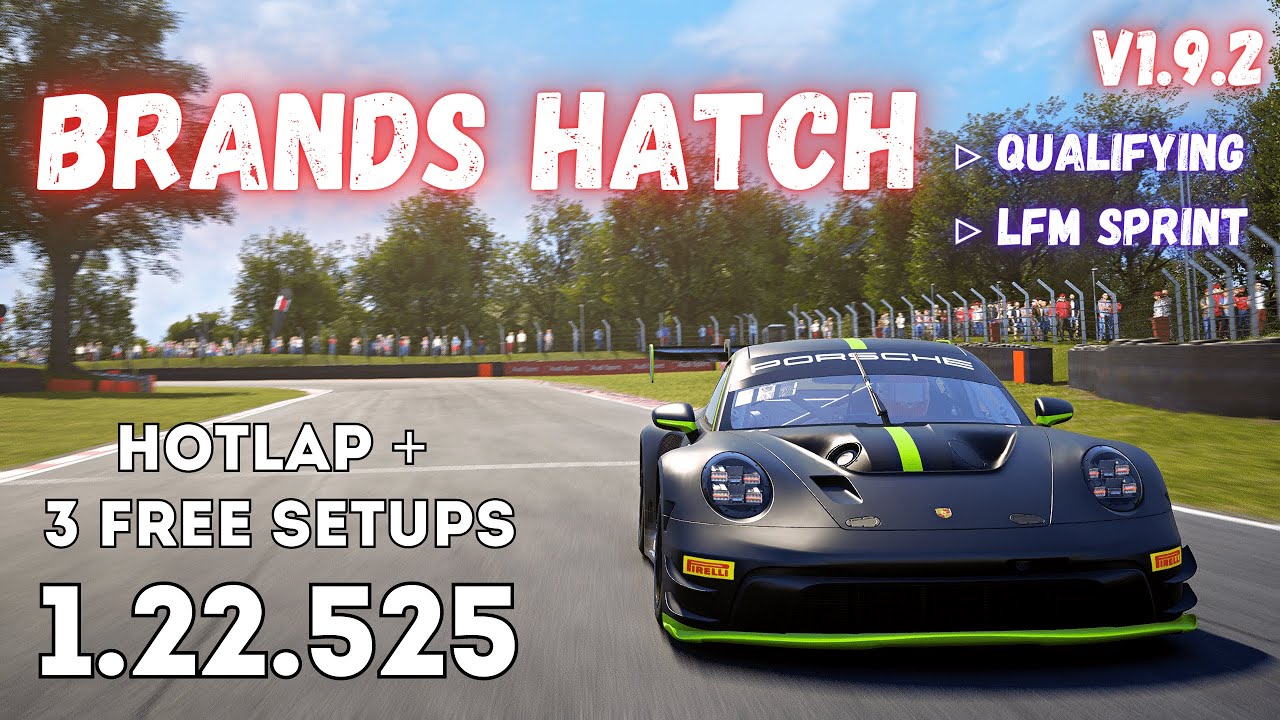 PORSCHE 992 GT3 R | BRANDS HATCH 1.22.5 | HOTLAP + FREE SETUP | ACC v1.9
