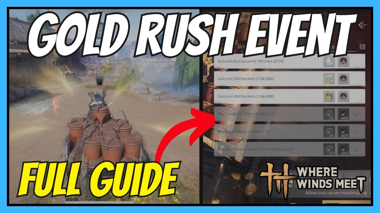 Завершите ВСЕ задания в Gold Rush | Where Winds Meet (A Dung Beetle's Jianghu)
