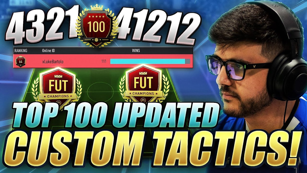 PRO PLAYER UPDATED TOP 100 CUSTOM TACTICS AND INSTRUCTIONS (4321,41212) - FIFA 20 Ultimate Team