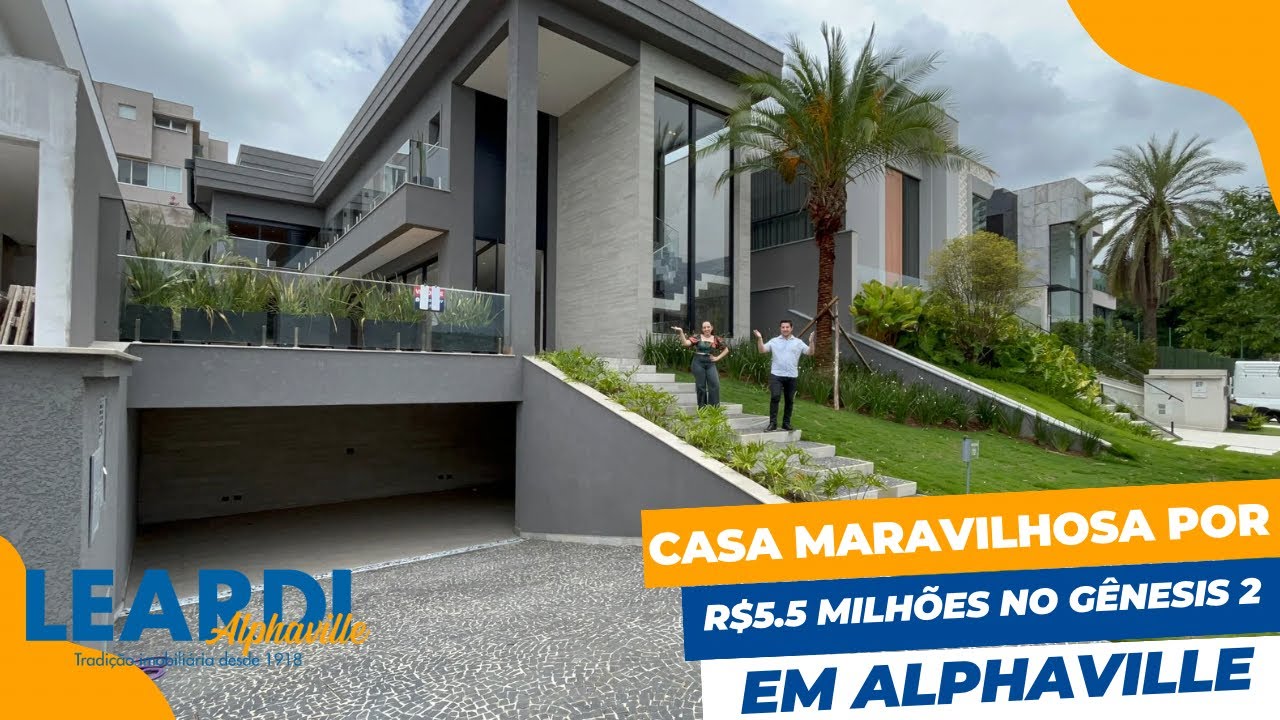 LINDA CASA POR R$5.5 MILHÕES NO GENESIS II EM ALPHAVILLE