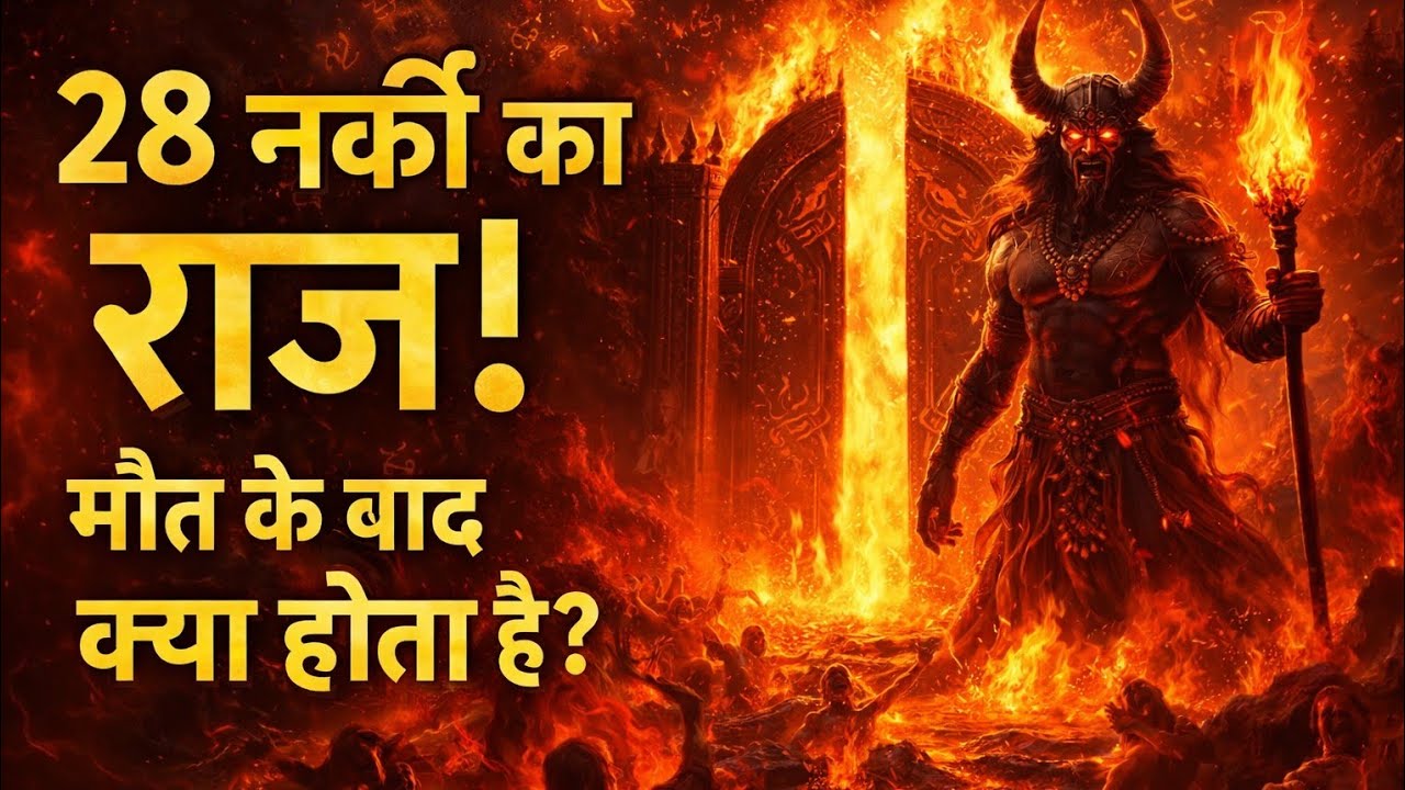 “28 नर्कों का सच! मौत के बाद इंसान कहाँ जाता है? गरुड़ पुराण का खुलासा”