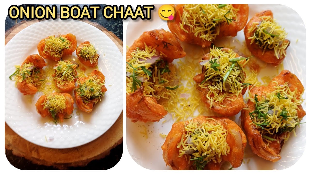 ONION BOAT CHAAT 😋 INSTANT N EASY EVENING SNACK 😍 #youtubevideo 