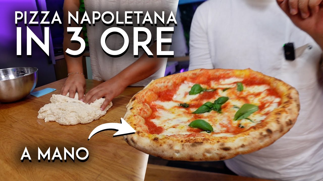 RICETTA PIZZA IN 3 ORE e IMPASTATA A MANO con @GigioAttanasio