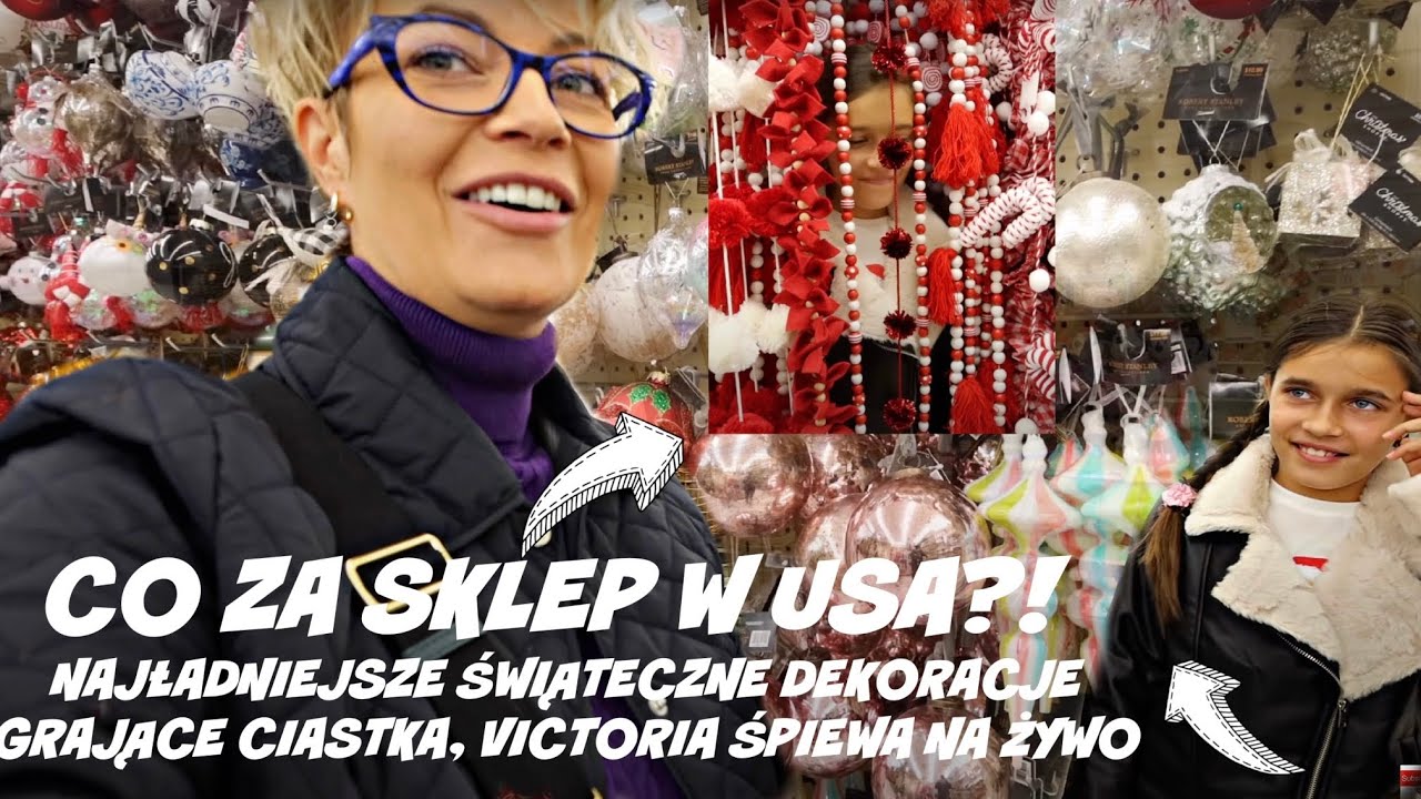 NAJPIĘKNIEJSZE OZDOBY ŚWIĄTECZNE W USA🇺🇸! VICTORIA ŚPIEWA NA ŻYWO! SPADŁA NA MNIE PÓŁKA W SKLEPIE!