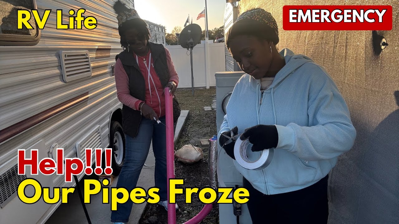 RV Life: Grandmother & Granddaughter Had NO WATER | Our Water Hose Froze!