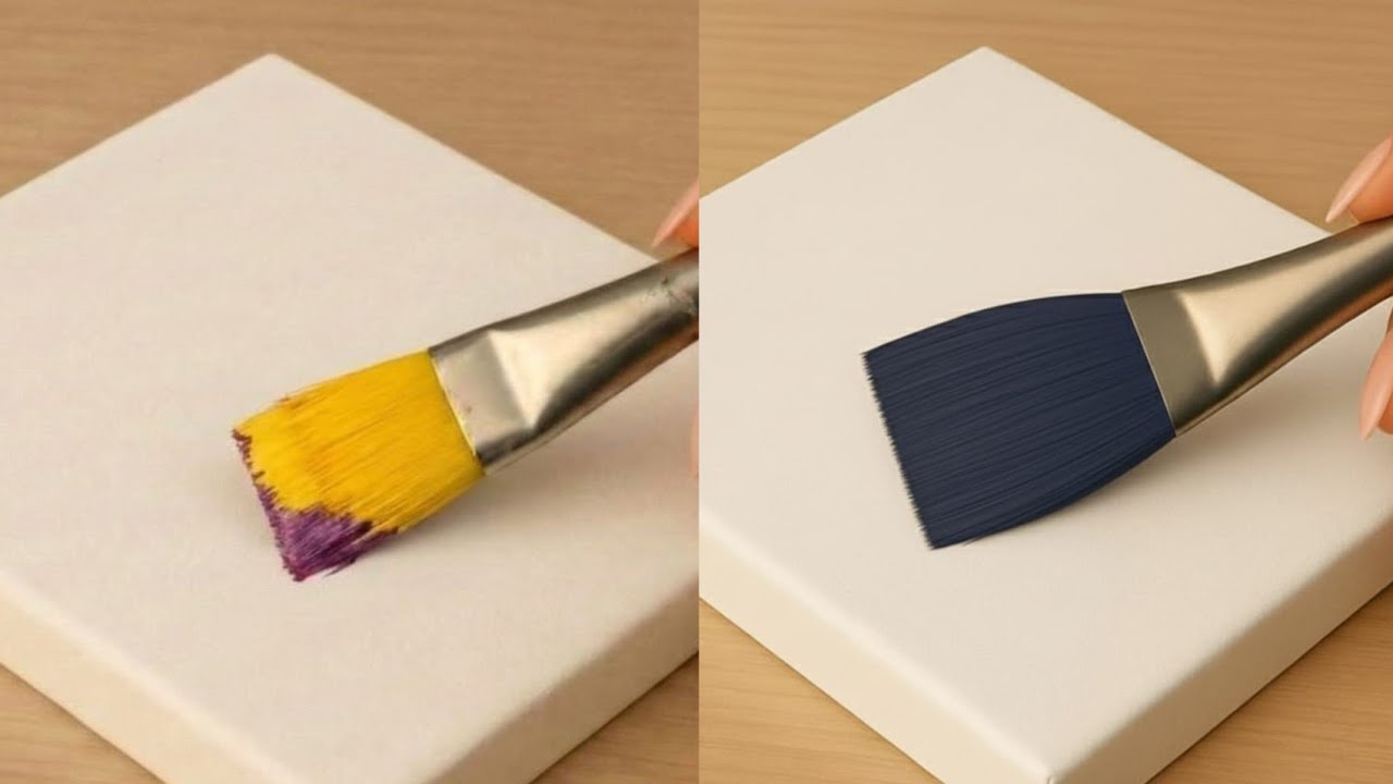 2Easy acrylic painting for beginners/ how to draw a field of sunflower/ night seascape painting/