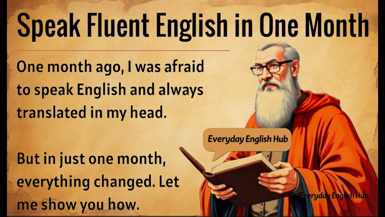 How I Spoke Fluent English in One Month || Graded Reader || Speak English Fluently ✅️