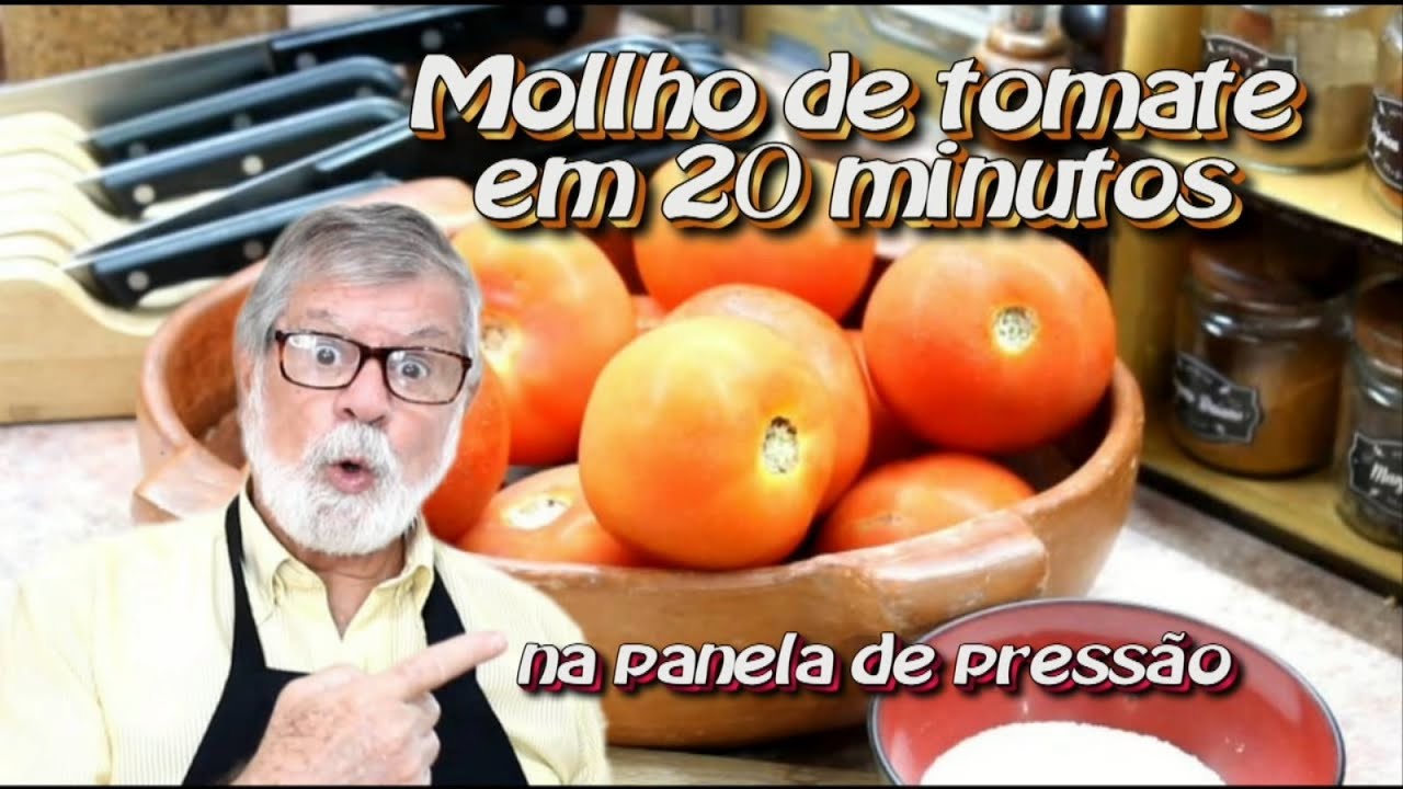 Em 20 minutos MOLHO DE TOMATE totalmente pronto na panela de pressão.
