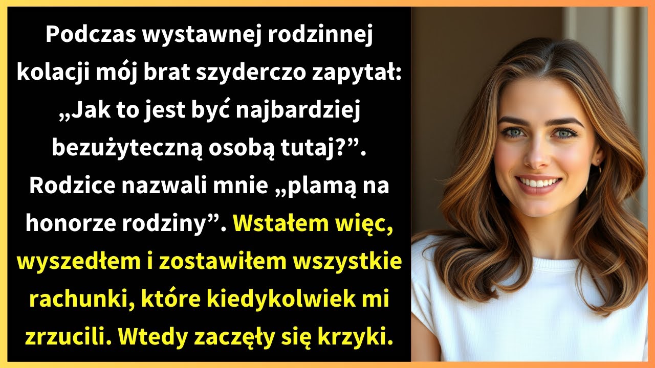 Podczas wystawnej rodzinnej kolacji mój brat szyderczo zapytał: „Jak to jest być najbardziej
