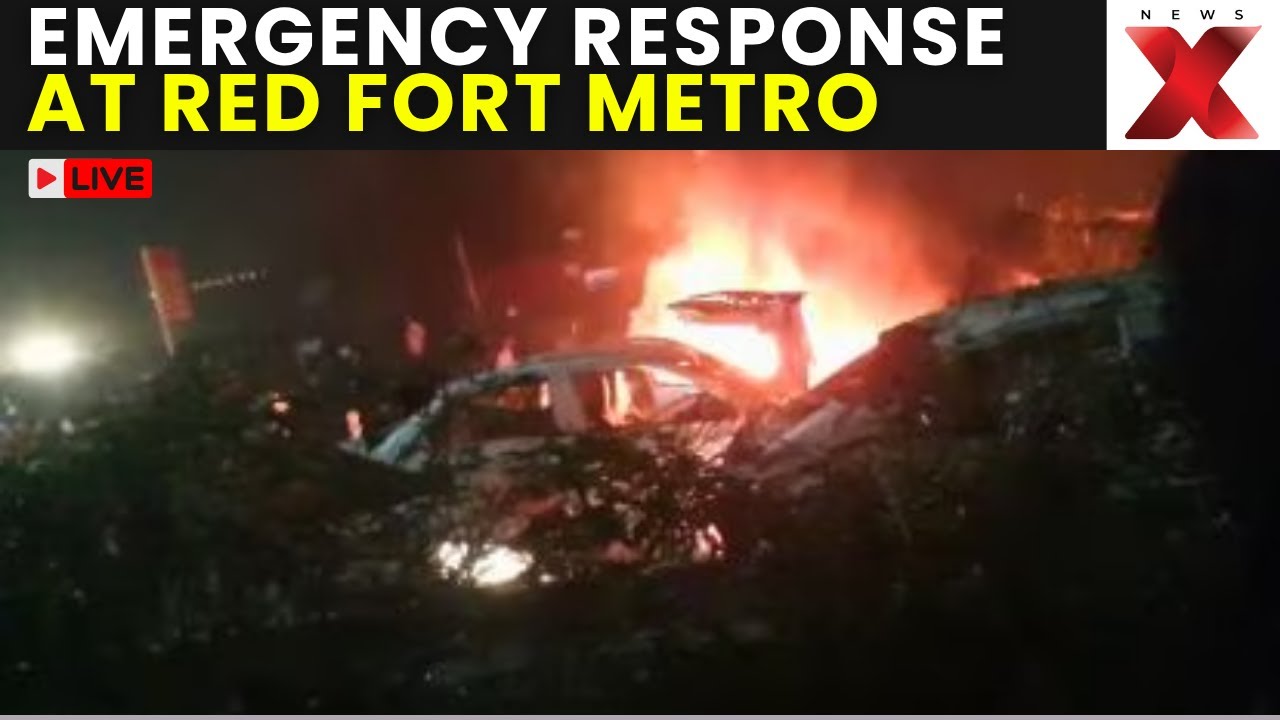 Delhi Blast LIVE: Special Cell, NIA, NSG Teams Rush Red Fort Metro Site |  Red Fort Blast | NewsX