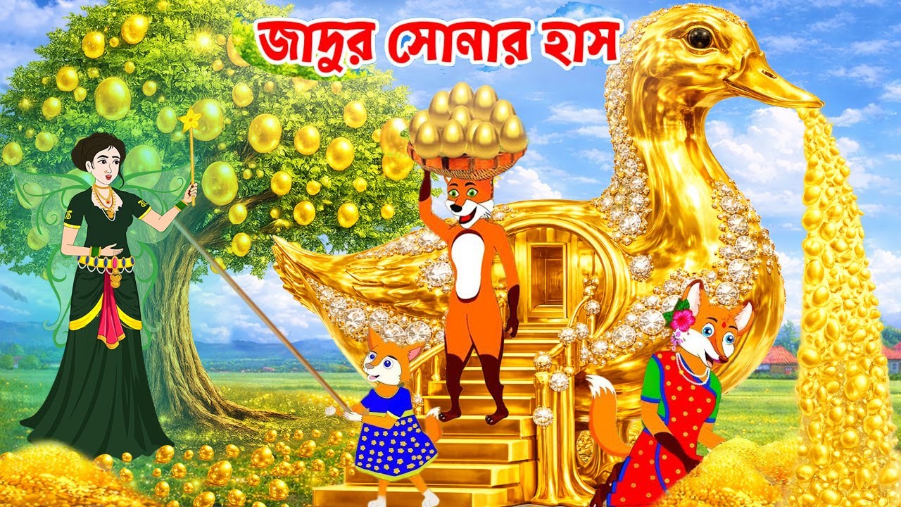জাদুর সোনার হাঁস l Jadur Sonar Has l New Fox Cartoon l Moral Story l Bangla Cartoon l Cartoon Ghori