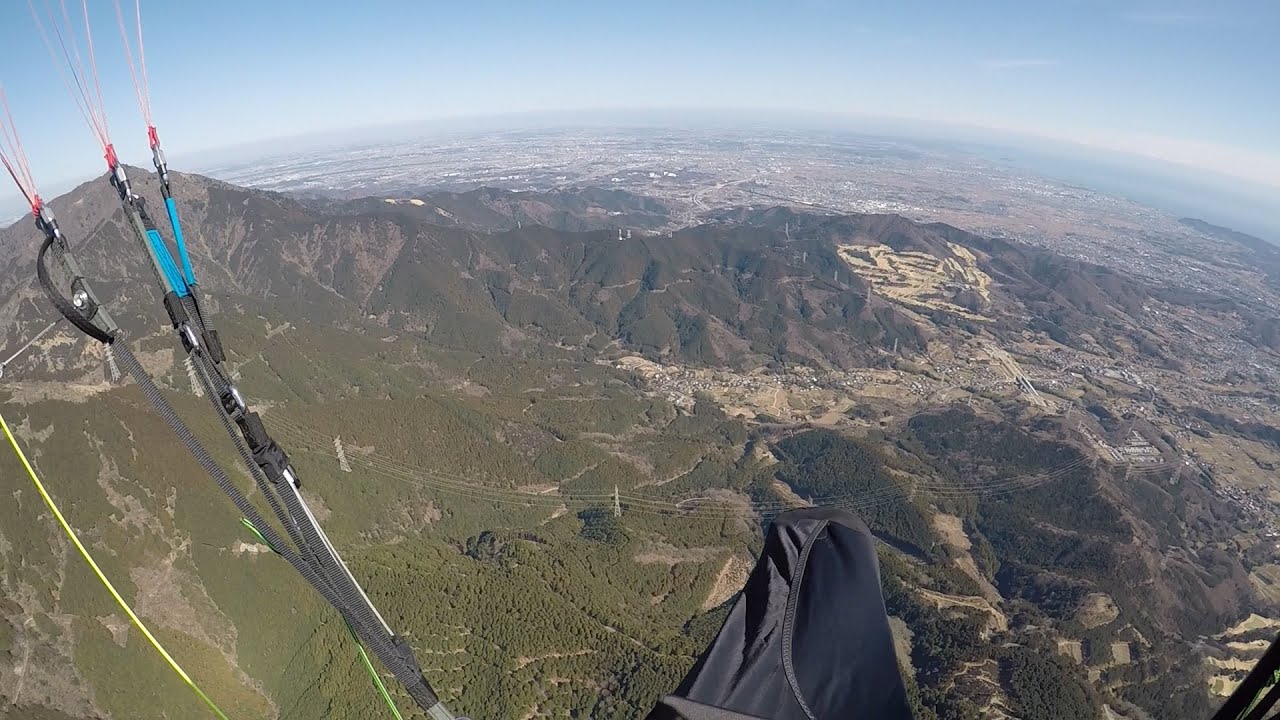 2021.2.28 ワンサーマルで三ノ塔トップアウト！ パラグライダー 丹沢