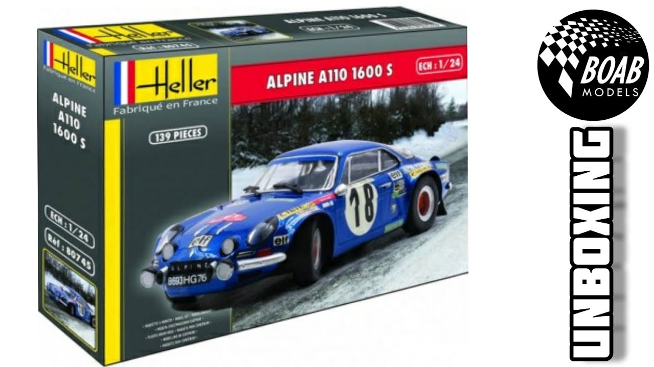 Renault Alpine A110 1600 S Unboxing - 1/24 kit by Heller