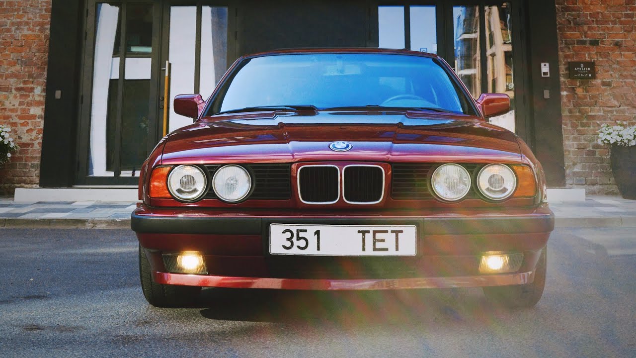 Calypsorot BMW 520i E34 1992 walkaround