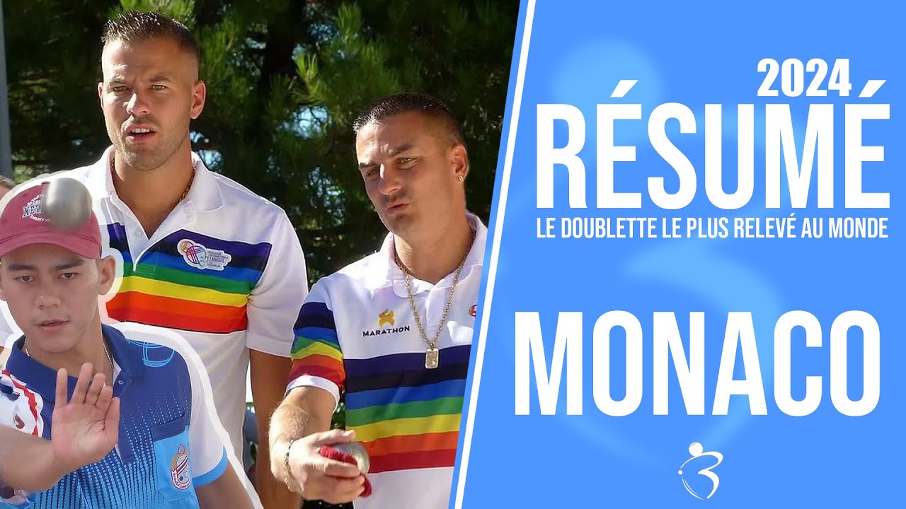 Résumé « Beaux gestes pétanque » - Le doublette 2024 le plus relevé au monde à Monaco