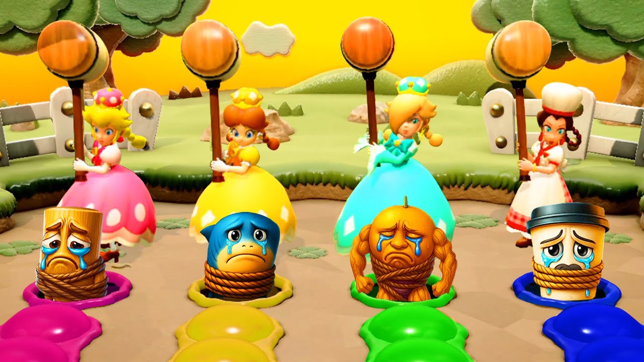 【スーパーマリオパーティ】プリンセスたちの熱いバトル：ピーチ、デイジー、ロザリーナ、ポリーン (CPU最強 たつじん) 4K UHD (2160P)