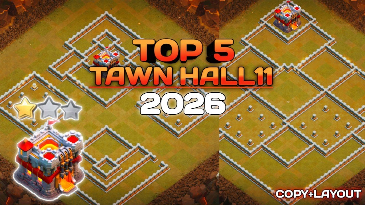 NEW INSANE TOP 5 BASES TH11  BASES [DEFENCE] BASE 2026