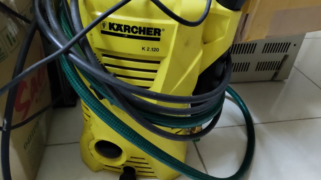 Tháo máy bơm tăng áp KARCHER K2.120 để kiểm tra bảo dưỡng cho bền