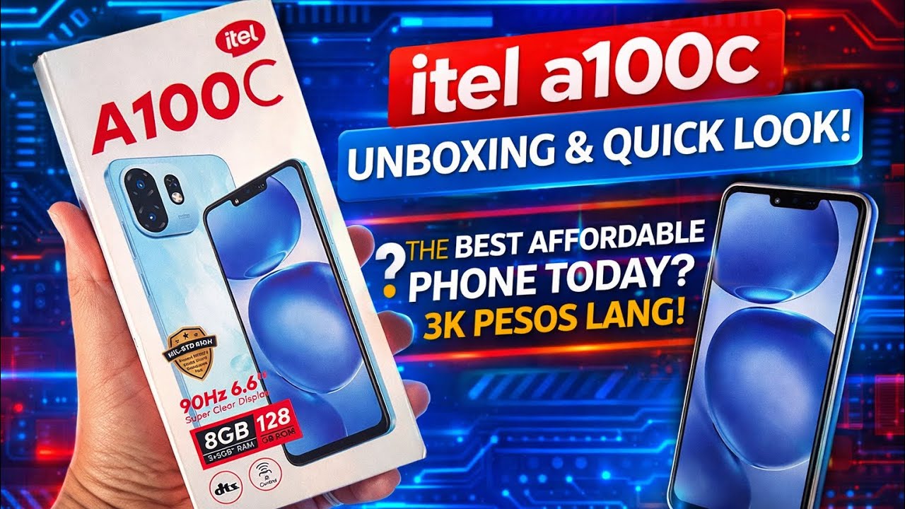 ITEL A100c UNBOXING AND QUICK LOOK! THE BEST 3K BUDGET PHONE TODAY!?