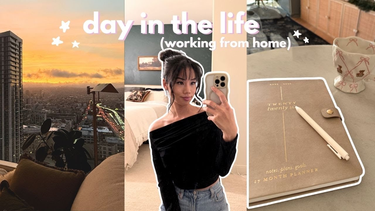 soft productivity | cozy day in my life working in tech (work from home)