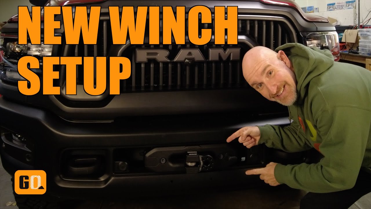 New Winch Setup with Factor 55 Flatlink on RAM 2500 Power Wagon