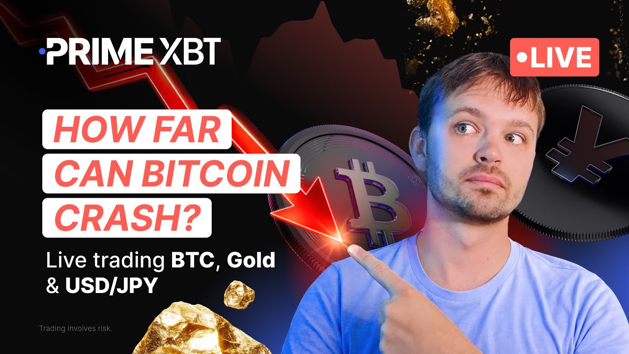 LIVE: How far can Bitcoin crash? BTC, Gold & USD/JPY trading