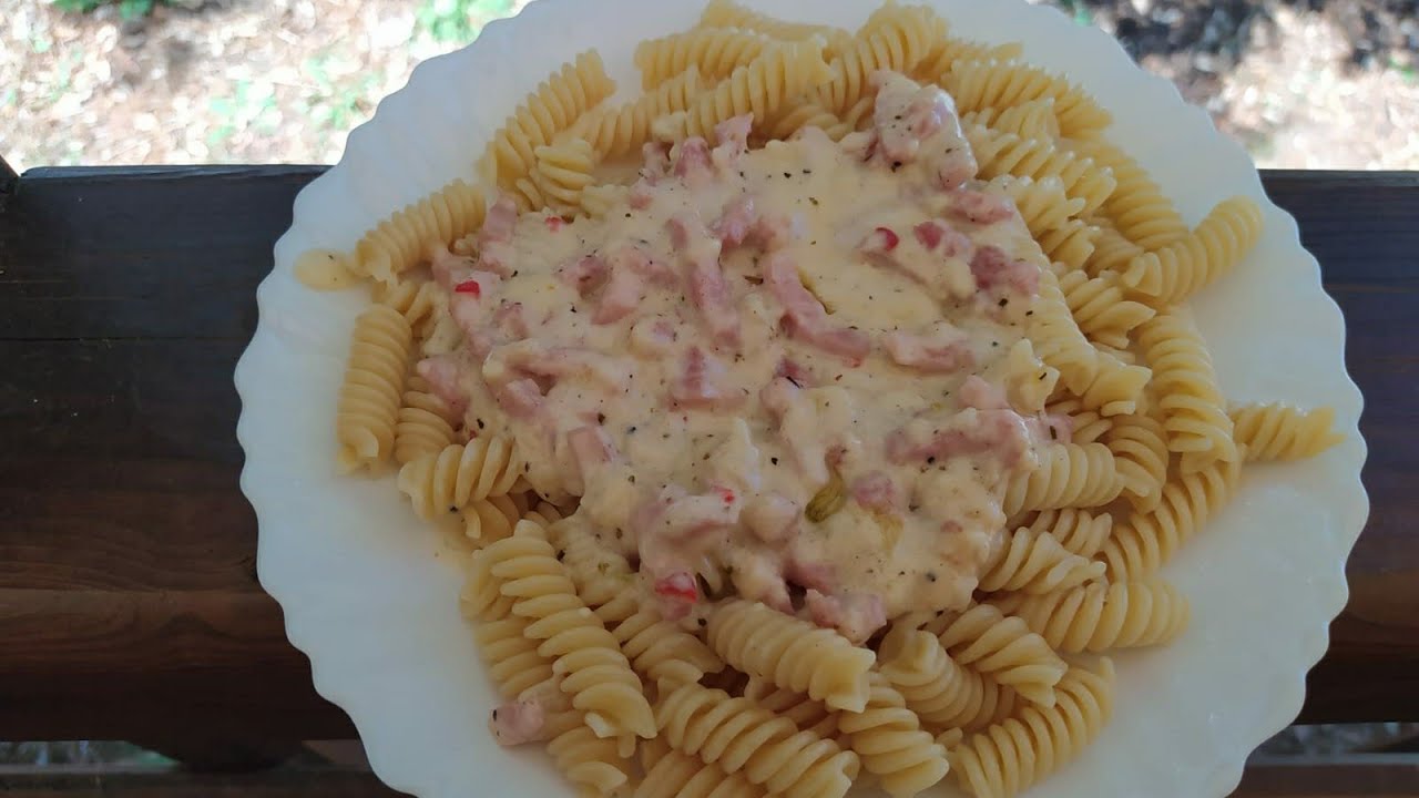 Pâtes a la carbonara #pâtes #carbonara #lardons #delicious #video