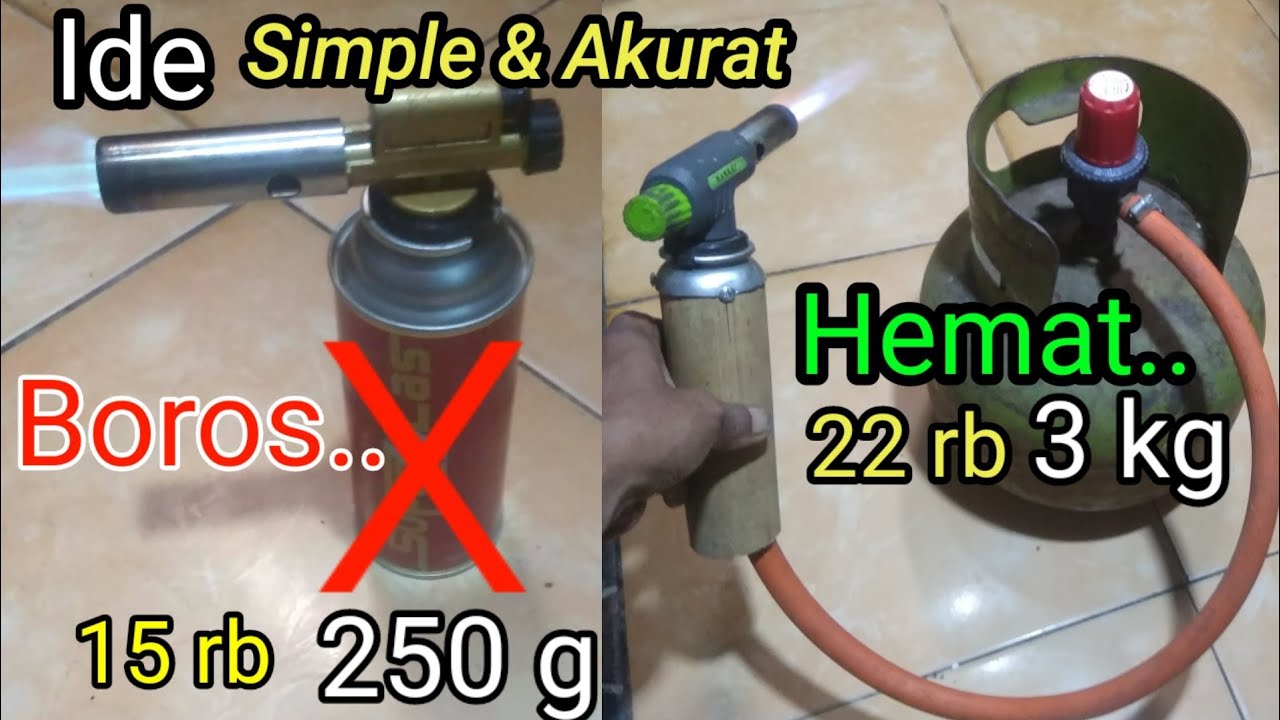 CARA BUAT LAS MINI KONEKTOR LAS TORCH DARI GAS 3 kg (Ide kreatif)