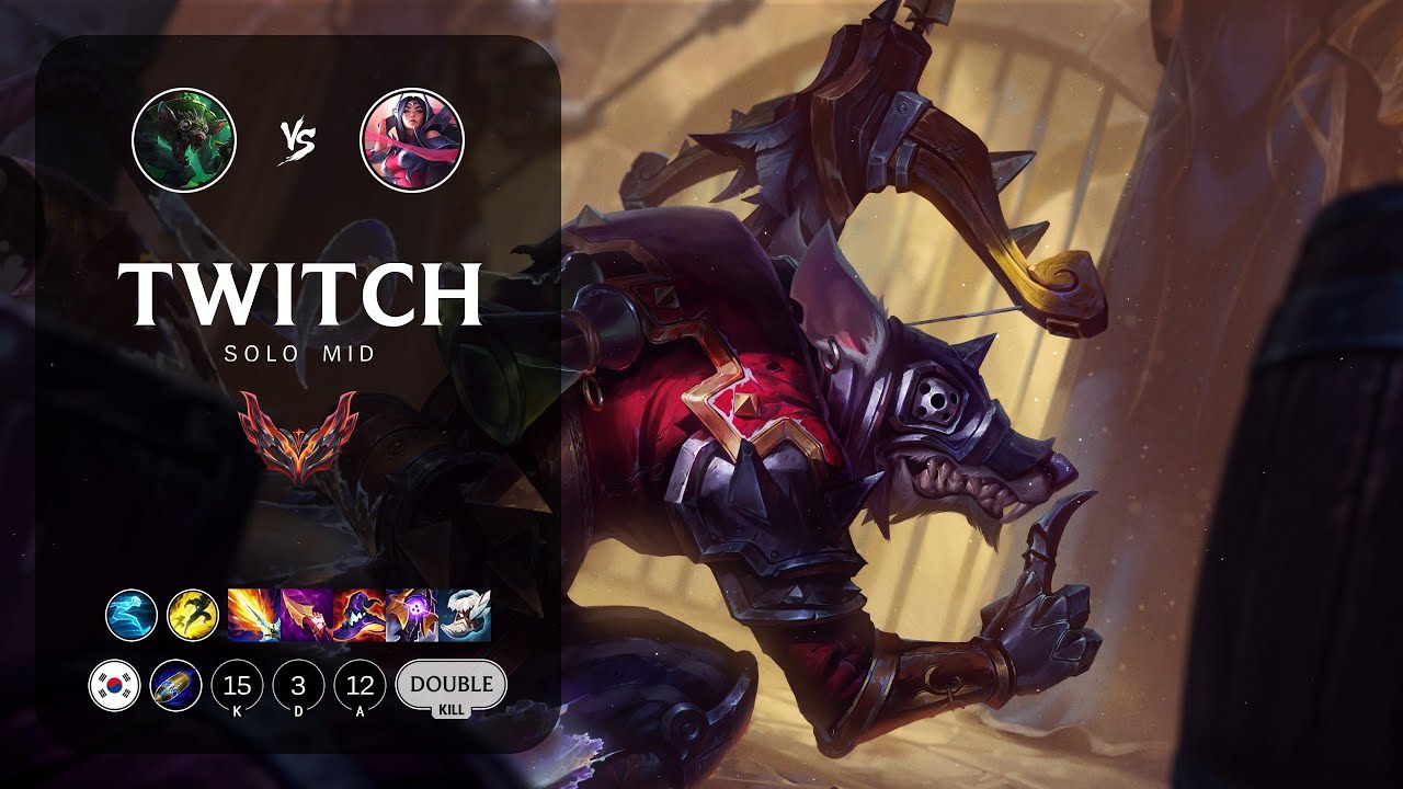 Twitch Mid vs Irelia - KR Grandmaster Patch 14.3