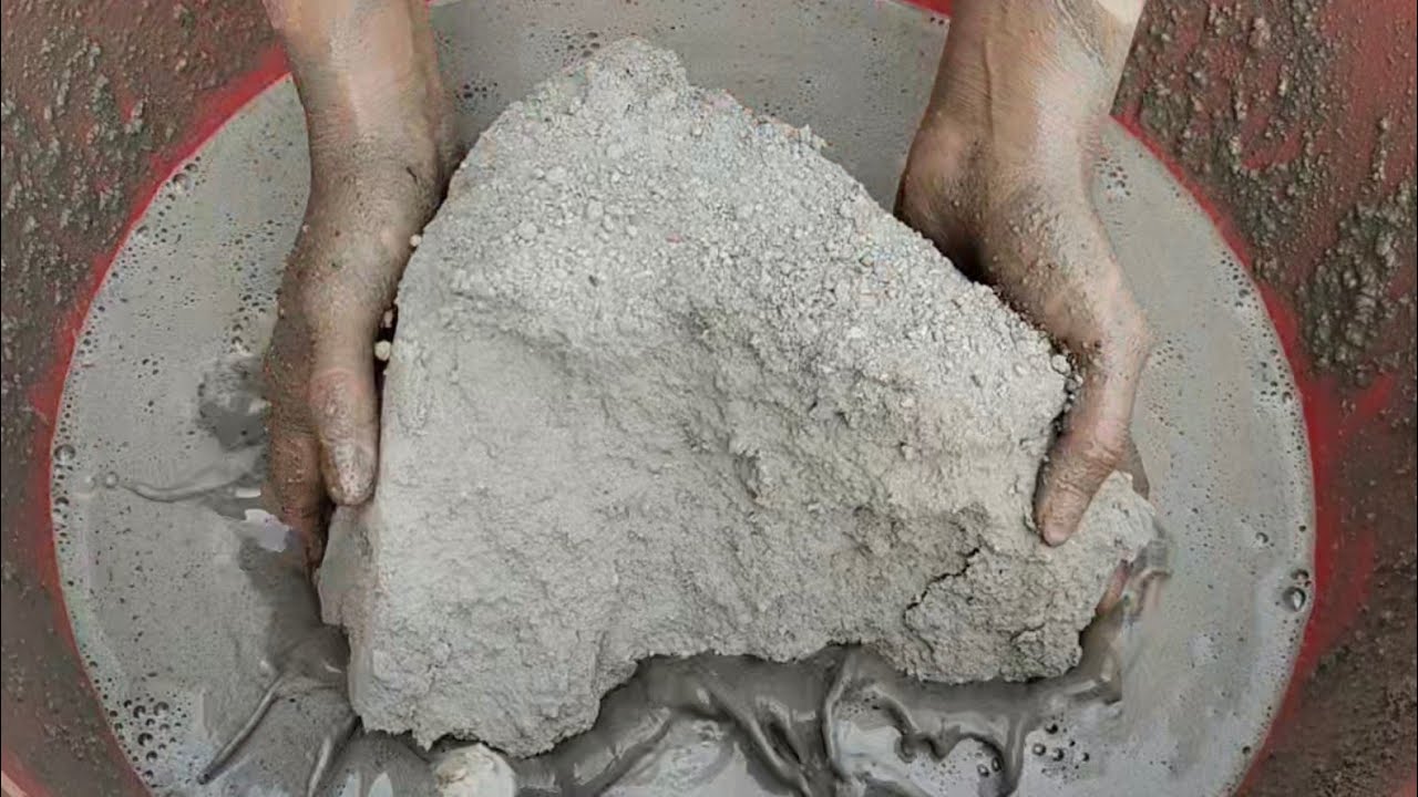 ||ASMR || Huge chunks || reused sand cement crumbling in lots of water || ASASMR ||  satisfying ||