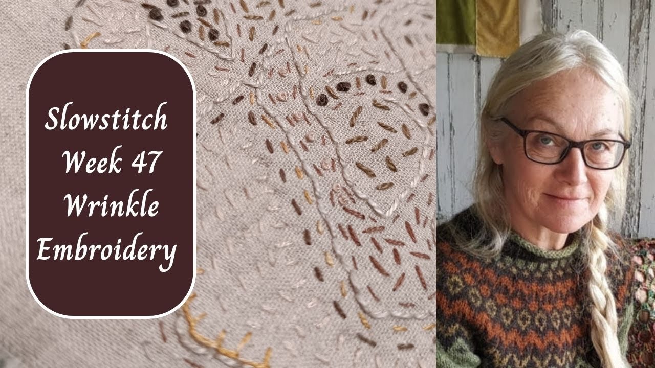 Wrinkle Embroidery, a Slowstitch project inspired by Bonnie Sennott