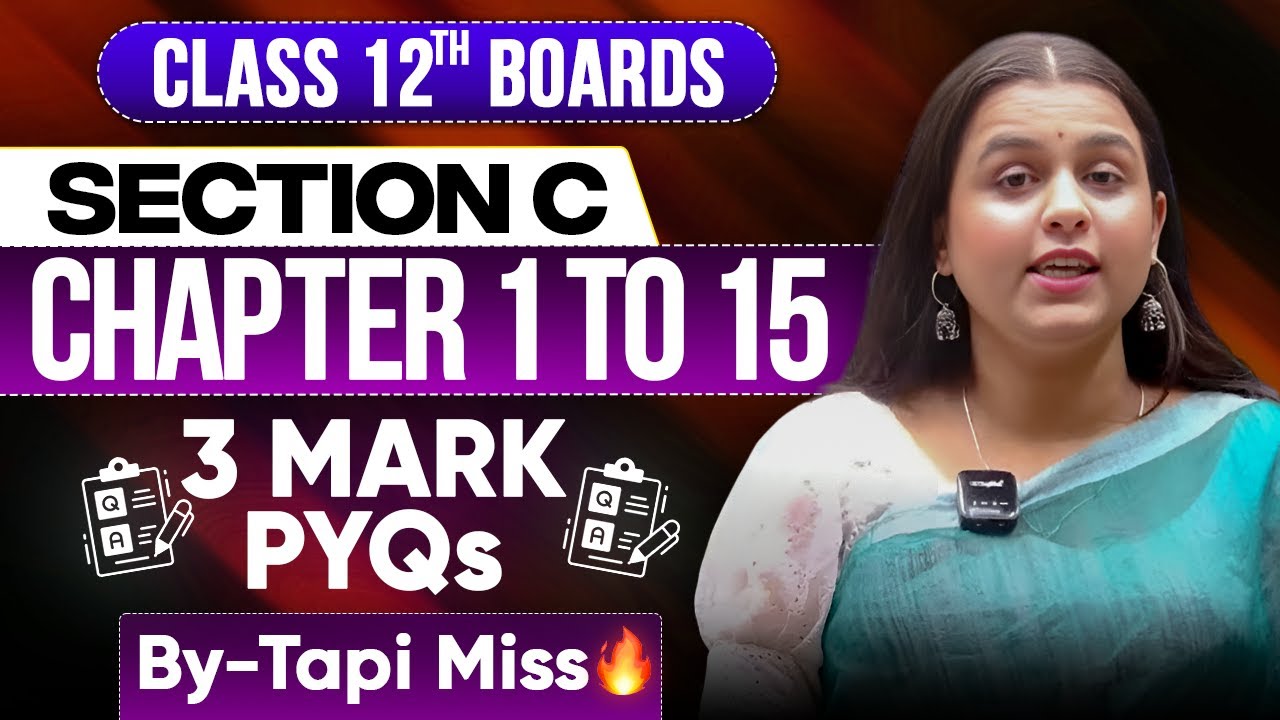 Class 12 Biology PYQs | Section C | 3 Marks | Chap 1 to 15 | Previous Year Questions  By Tapi Miss