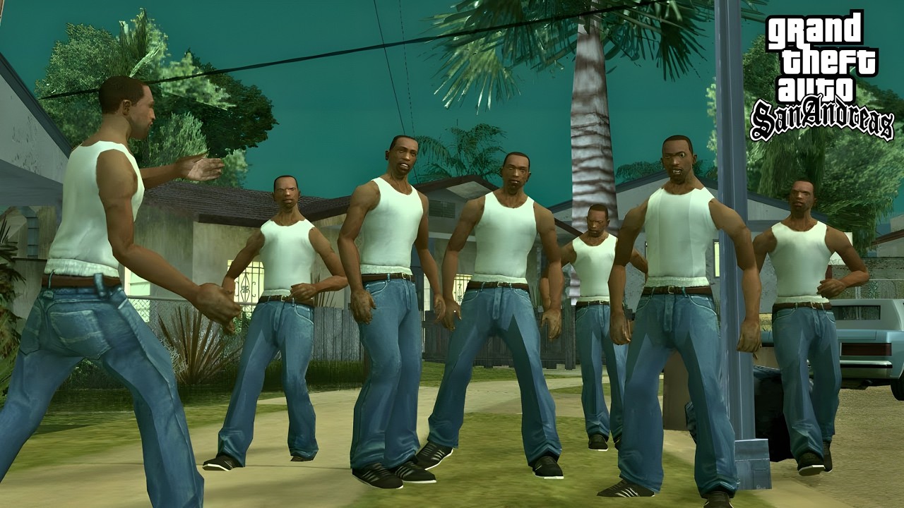 Что если все станут Си-Джеем в миссии «Бегущий пёс» в GTA San Andreas?