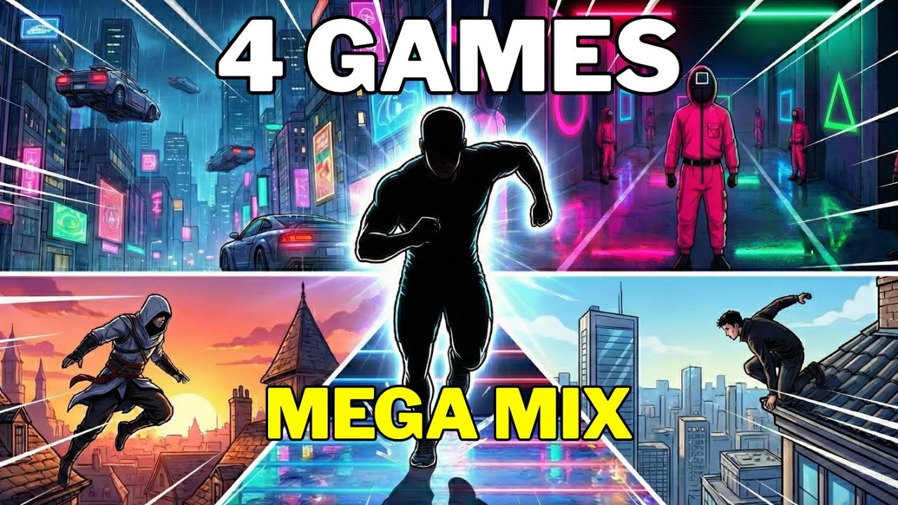 4-in-1 ACTION RUN 🚀 Interactive Fitness Game | Dodge, Jump & Run Marathon | 17 MIN WORKOUT ⚡️