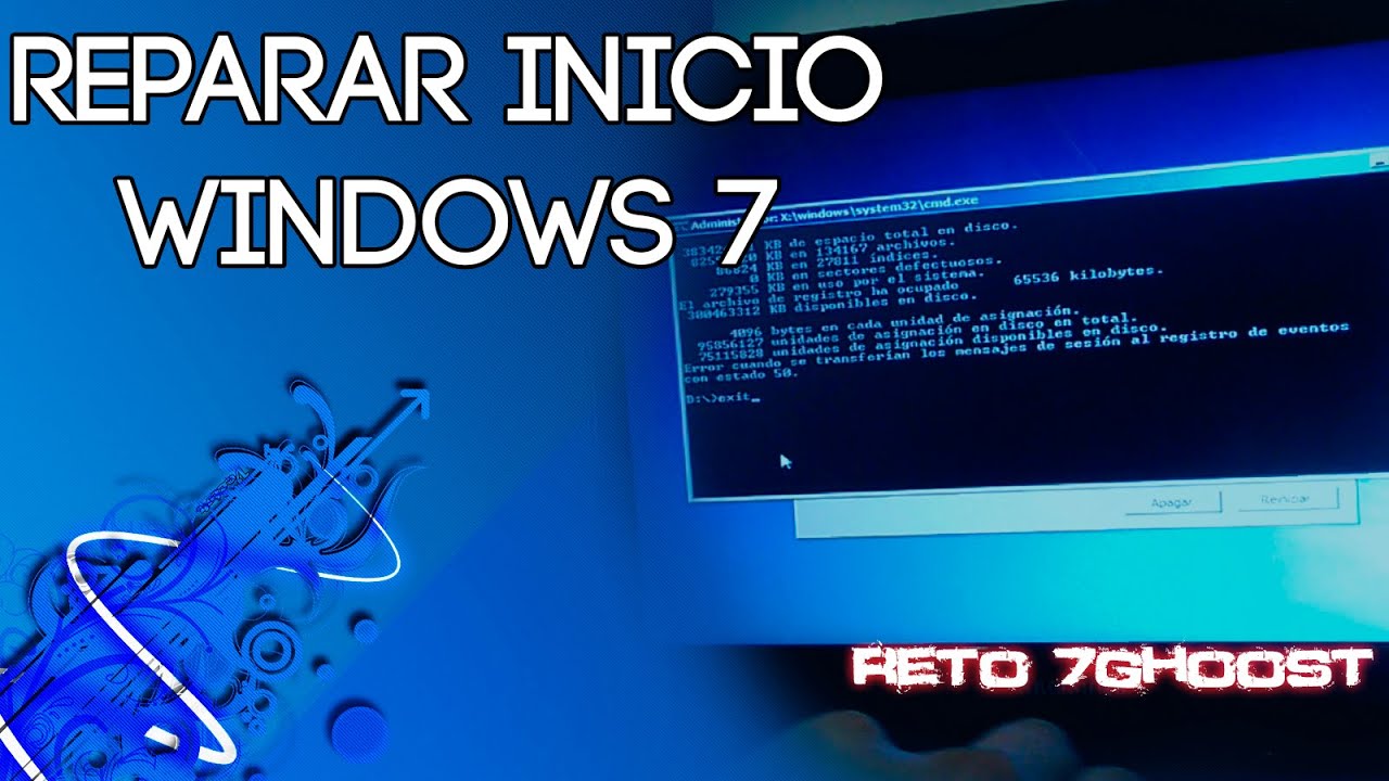 Reparar el arranque o inicio de Windows 7 - 7GHOOST