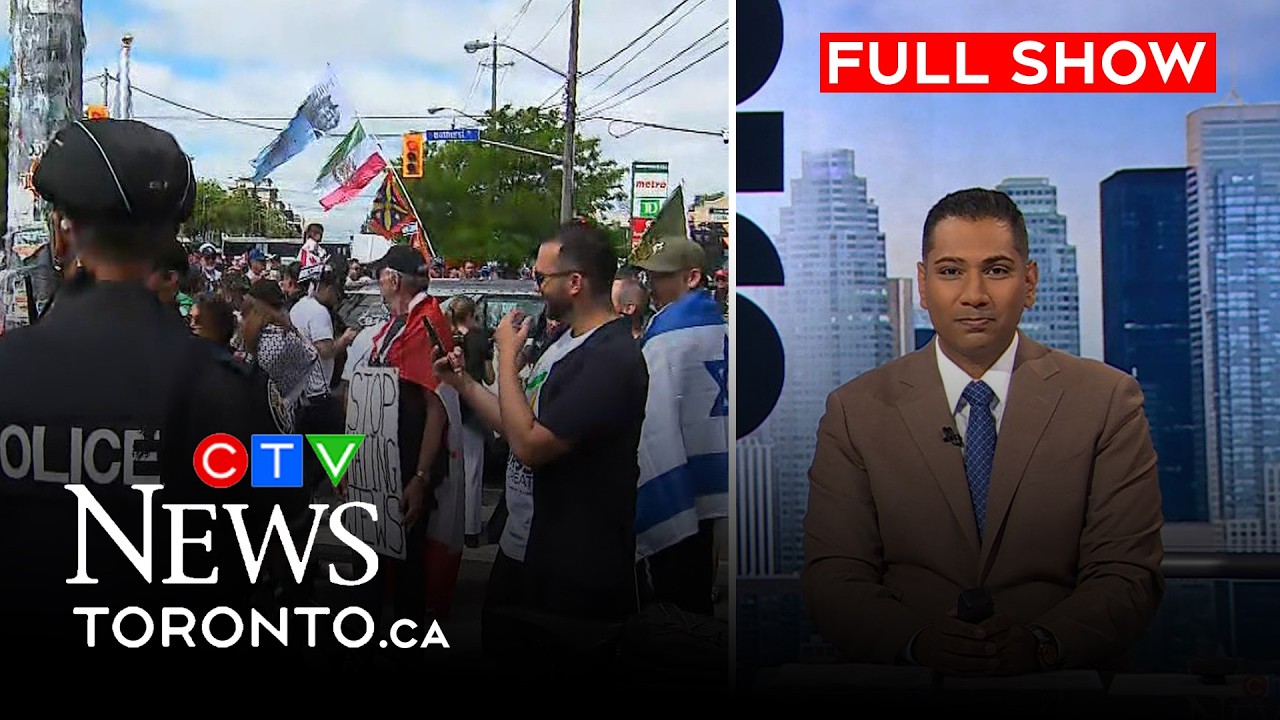 Аресты и контрпротесты на мероприятии &laquo;Walk with Israel&raquo; | CTV News Toronto в 18:00 за 7 июня 202...