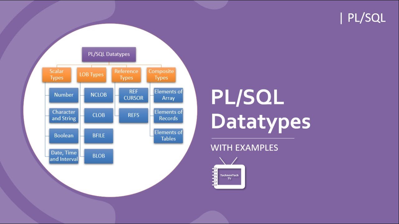 Типы данных в PL/SQL | С примерами | Учебное пособие по PL/SQL | TechnonTechTV