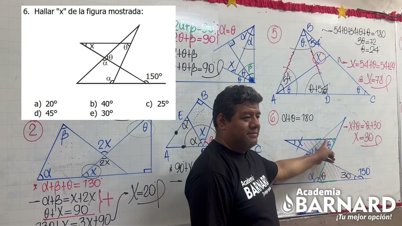 Geometría: Triángulos - EJECICIOS NIVEL PREUNIVERSITARIO