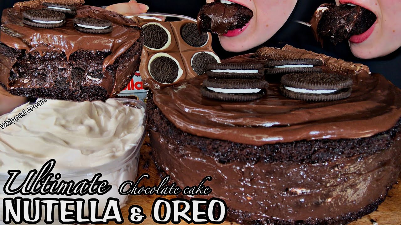 Nutella. Орео. шоколадный торт. Есть звуки. Десерт.