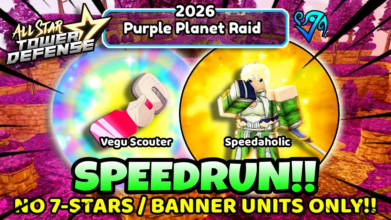 SOLO SPEEDRUN Purple Planet Raid (No 7-Stars!) | OG All Star Tower Defense Roblox | OG ASTD