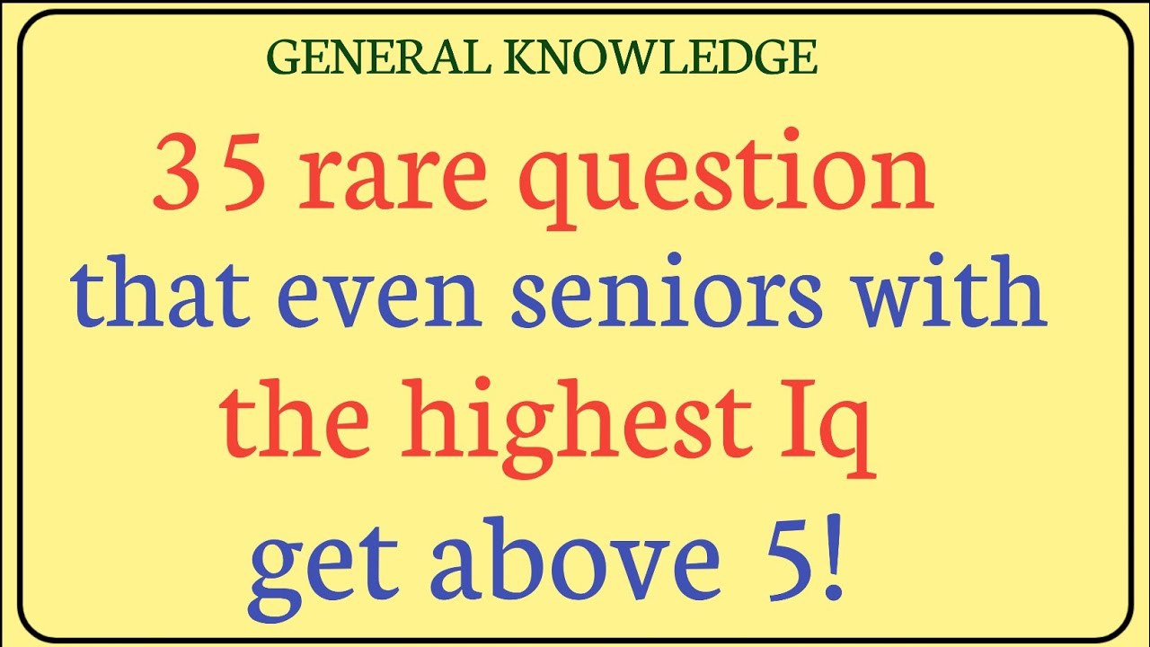 GK Brain Test | How Smart Are You general knowledge: