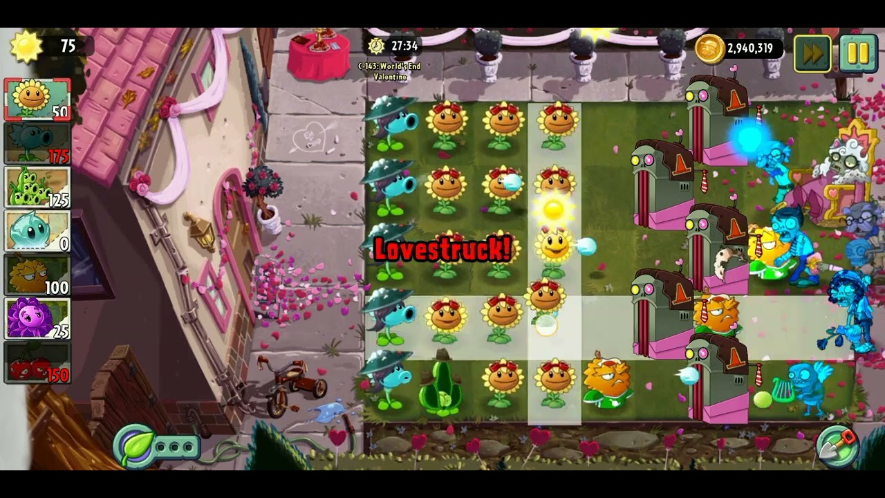 Plants vs Zombies 2: AltverZ | Weekly Challenge | C-143: World's End Valentine