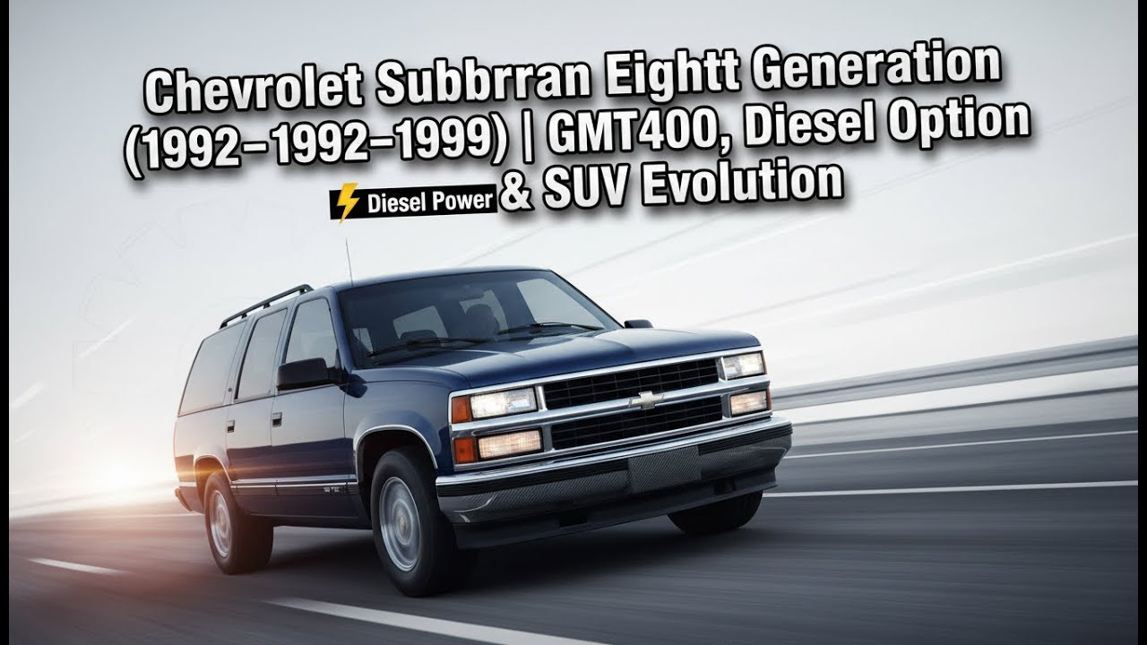 Chevrolet Suburban Eighth Generation (1992–1999) | GMT400, Diesel Option & SUV Evolution