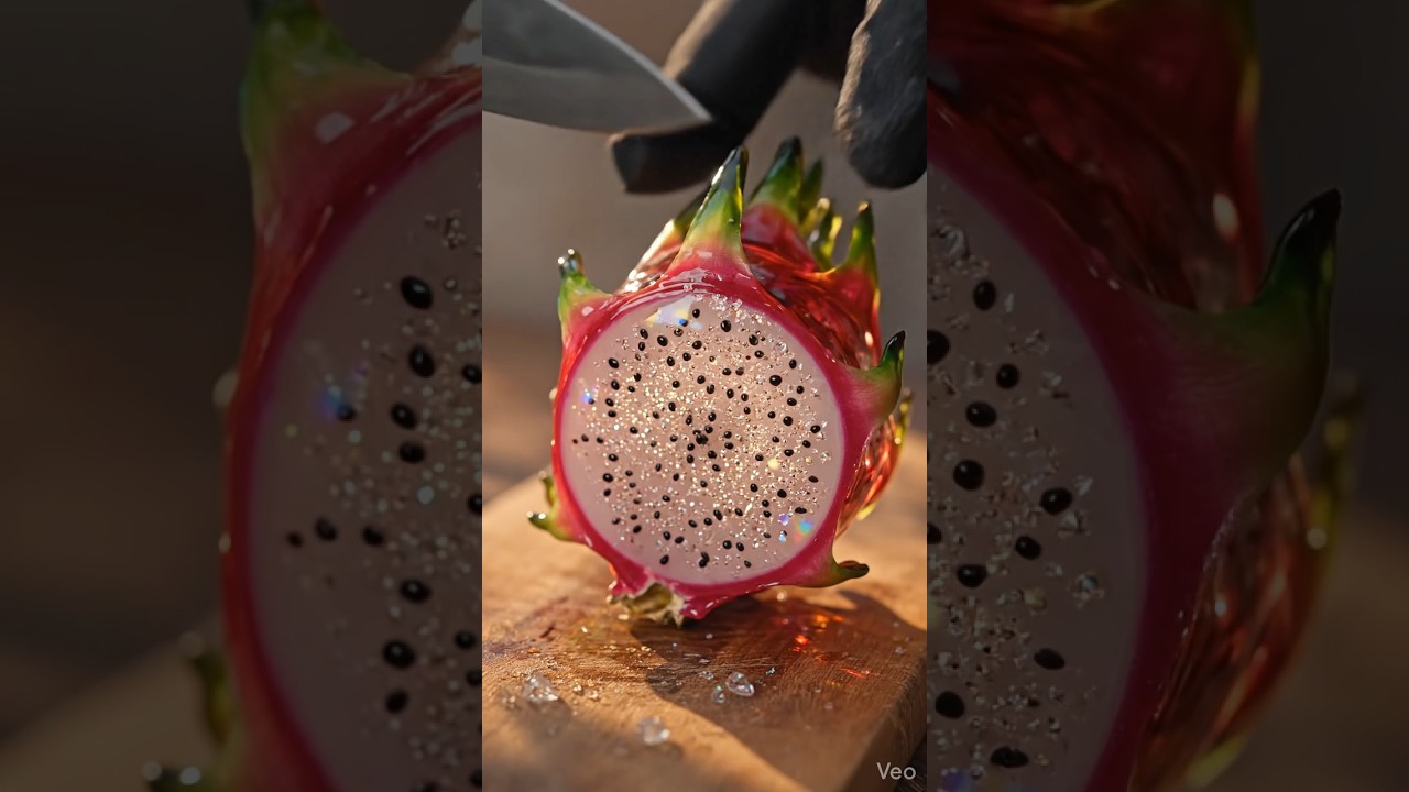 Satisfying Glass Dragon Fruit Cutting ASMR 🍉✨ #shorts