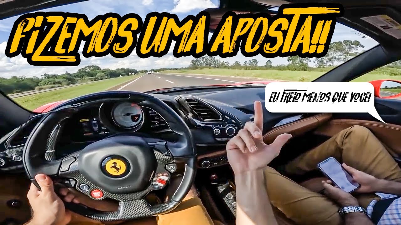 SE NÃO ANDAR EU EMPURRO COM MEU AVÔ DE FERRARI 488!!🚀🔥 40 MINS DE ESTRADA