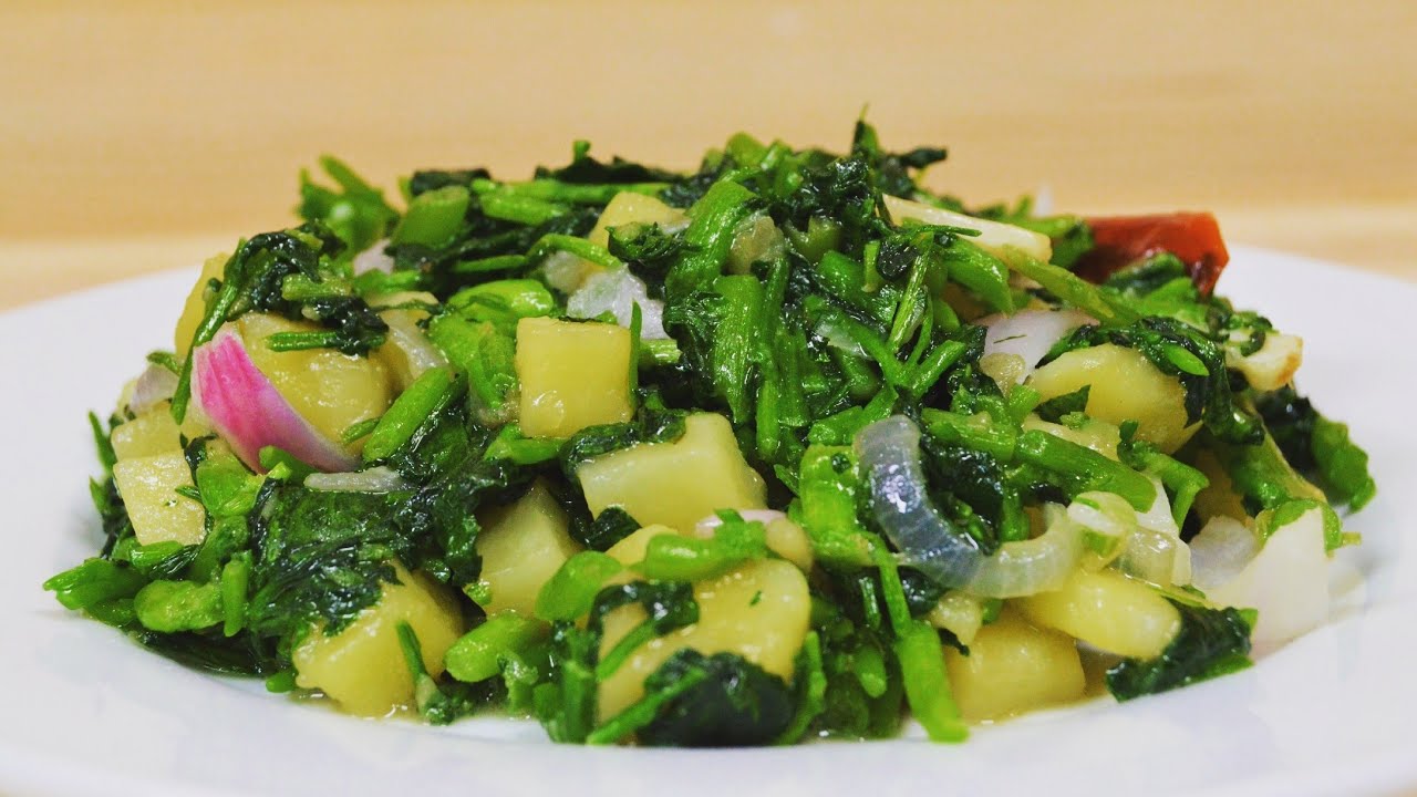 [Mauritian Cuisine] Sauteed Watercress with Potato (Vegan) | Sauté Cresson