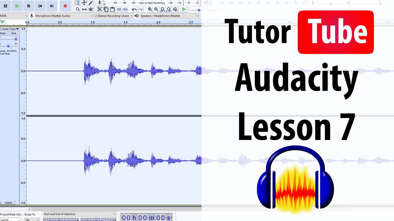 Урок по Audacity &mdash; Урок 7 &mdash; Кнопки воспроизведения и непрерывное воспроизведение