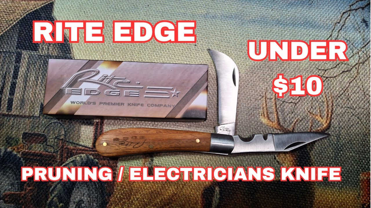 Нож для электрика RITE EDGE 210595, садовый, до 10 долларов, распаковка, для повседневного ношени...