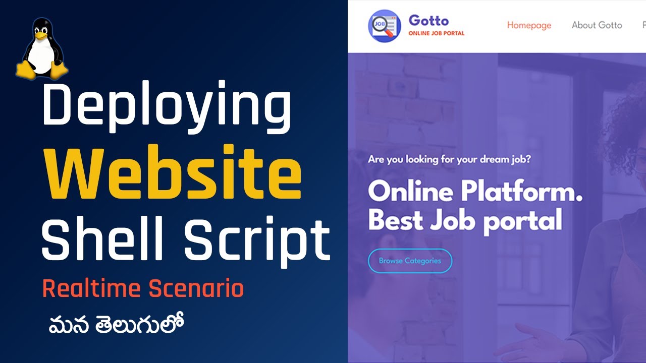 Deploying Website using Bash Script | Shell Scripting in Telugu